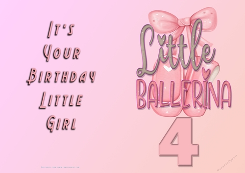 NCJP - Its Your Birthday Little Girl - 4 - Little Ballerina