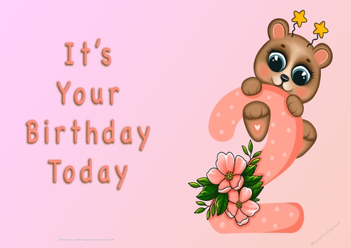 NCJP - Its Your Birthday Today - Cute Teddy Bear - 2