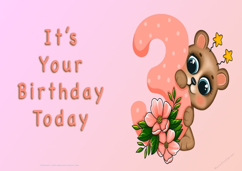 NCJP - Its Your Birthday Today - Cute Teddy Bear - 3