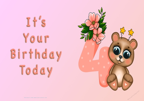 NCJP - Its Your Birthday Today - Cute Teddy Bear - 4