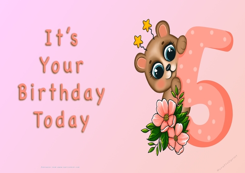 NCJP - Its Your Birthday Today - Cute Teddy Bear - 5