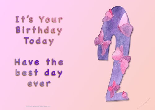 NCJP - Its Your Birthday Today - Purple Number - 2