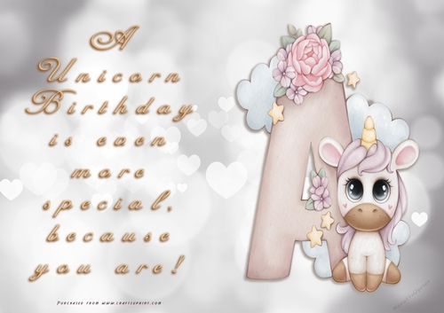 NCJP - A Unicorn Birthday - Letter A