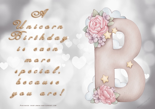 NCJP - A Unicorn Birthday - Letter B
