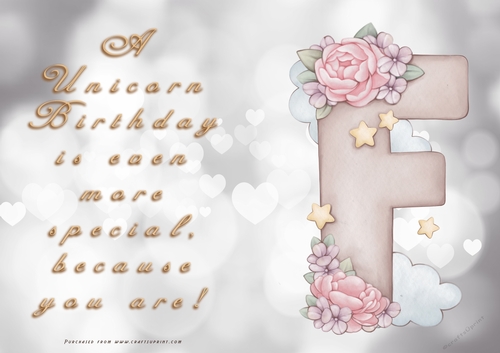 NCJP - A Unicorn Birthday - Letter F