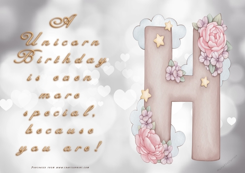 NCJP - A Unicorn Birthday - Letter H