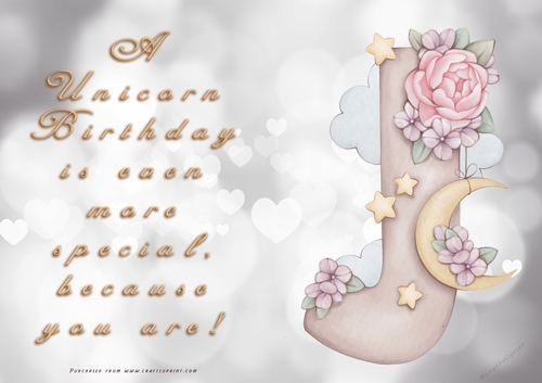 NCJP - A Unicorn Birthday - Letter J