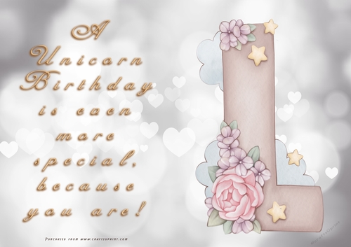NCJP - A Unicorn Birthday - Letter l