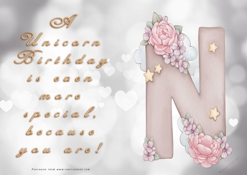 NCJP - A Unicorn Birthday - Letter M
