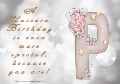 NCJP - A Unicorn Birthday - Letter P