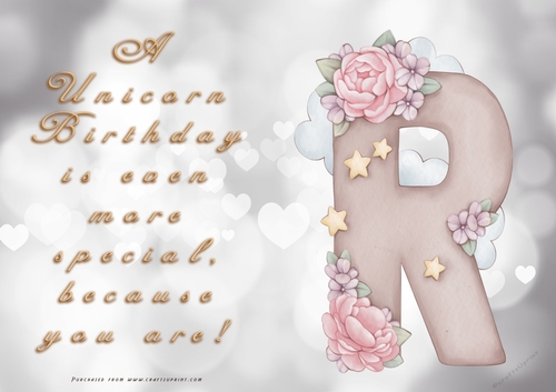 NCJP - A Unicorn Birthday - Letter R