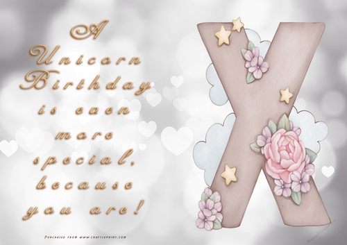 NCJP - A Unicorn Birthday - Letter X