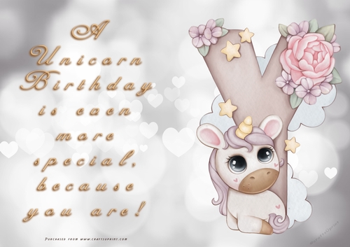 NCJP - A Unicorn Birthday - Letter Y