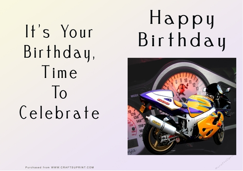NCJP - Happy Birthday - Motorbikes and Cars