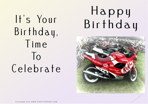 NCJP - Happy Birthday - Motorbikes and Cars
