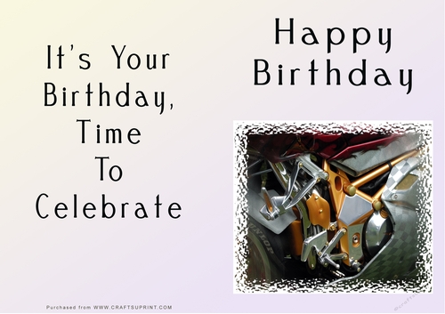 NCJP - Happy Birthday - Motorbikes and Cars