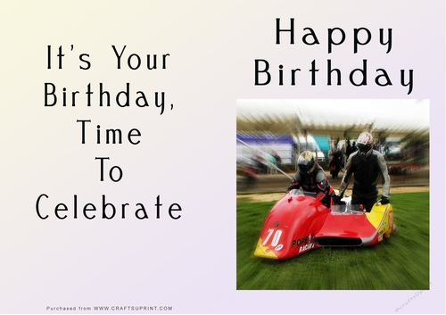NCJP - Happy Birthday - Motorbikes and Cars