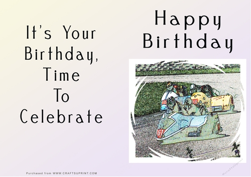 NCJP - Happy Birthday - Motorbikes and Cars