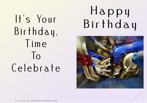 NCJP - Happy Birthday - Motorbikes and Cars