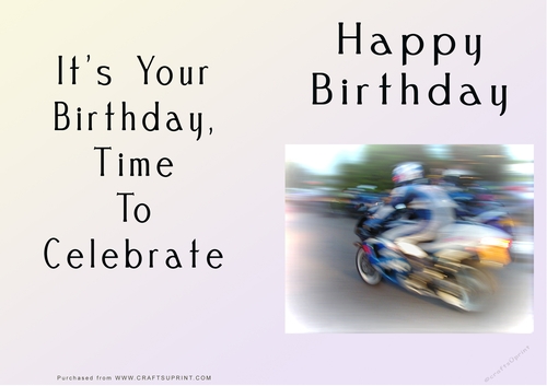NCJP - Happy Birthday - Motorbikes and Cars