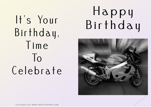 NCJP - Happy Birthday - Motorbikes and Cars