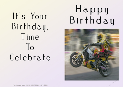 NCJP - Happy Birthday - Motorbikes and Cars