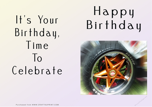 NCJP - Happy Birthday - Motorbikes and Cars