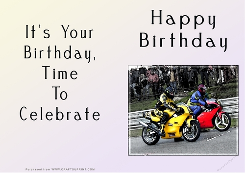NCJP - Happy Birthday - Motorbikes and Cars