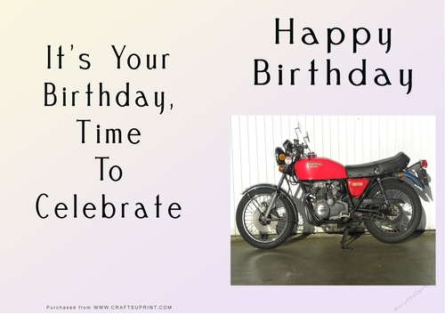 NCJP - Happy Birthday - Motorbikes and Cars