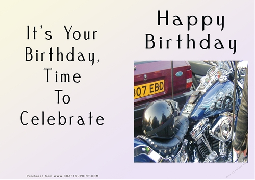 NCJP - Happy Birthday - Motorbikes and Cars