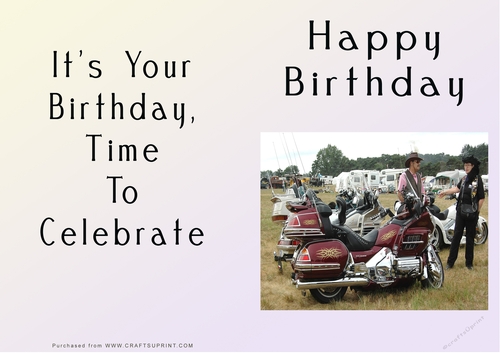NCJP - Happy Birthday - Motorbikes and Cars