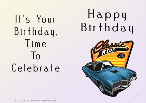 NCJP - Happy Birthday - Motorbikes and Cars