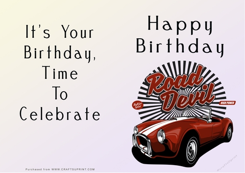 NCJP - Happy Birthday - Motorbikes and Cars