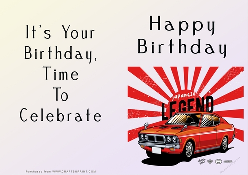 NCJP - Happy Birthday - Motorbikes and Cars