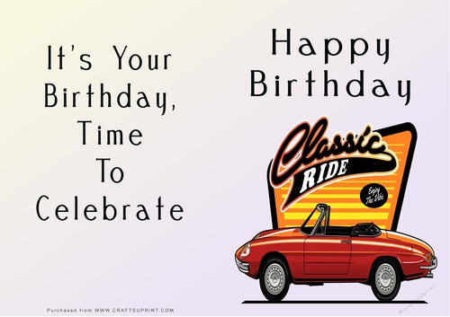 NCJP - Happy Birthday - Motorbikes and Cars