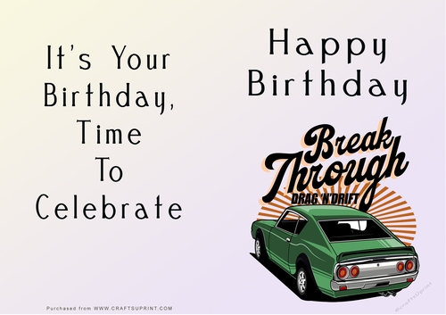 NCJP - Happy Birthday - Motorbikes and Cars