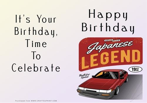 NCJP - Happy Birthday - Motorbikes and Cars