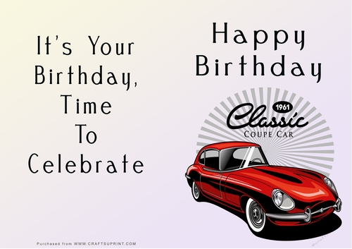 NCJP - Happy Birthday - Motorbikes and Cars