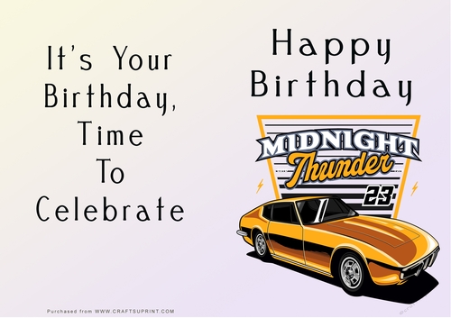 NCJP - Happy Birthday - Motorbikes and Cars