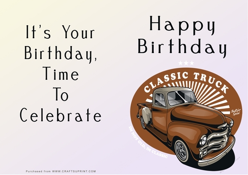 NCJP - Happy Birthday - Motorbikes and Cars