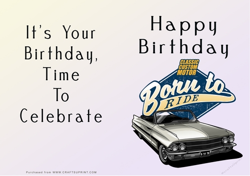 NCJP - Happy Birthday - Motorbikes and Cars