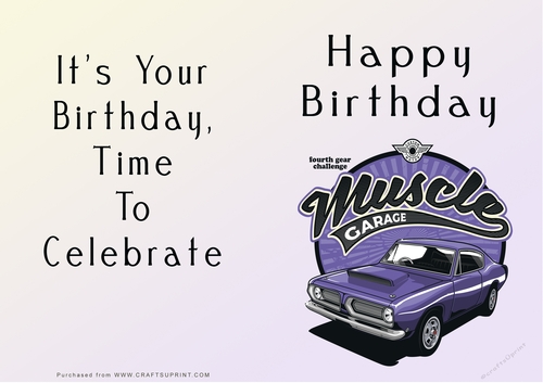 NCJP - Happy Birthday - Motorbikes and Cars