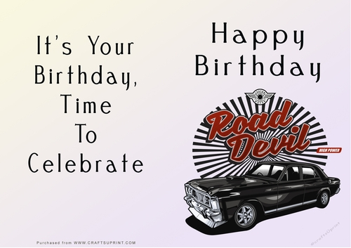 NCJP - Happy Birthday - Motorbikes and Cars