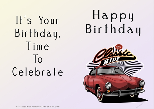 NCJP - Happy Birthday - Motorbikes and Cars