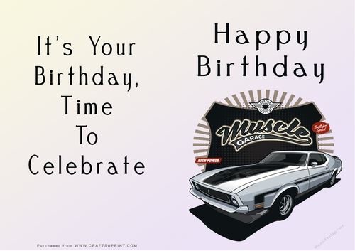 NCJP - Happy Birthday - Motorbikes and Cars
