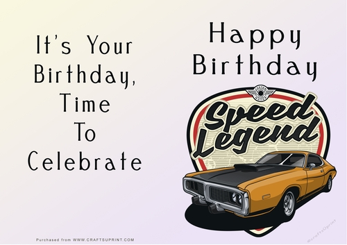 NCJP - Happy Birthday - Motorbikes and Cars