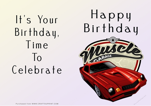 NCJP - Happy Birthday - Motorbikes and Cars