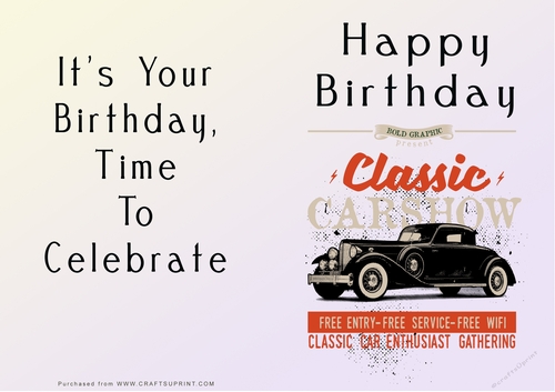 NCJP - Happy Birthday - Motorbikes and Cars