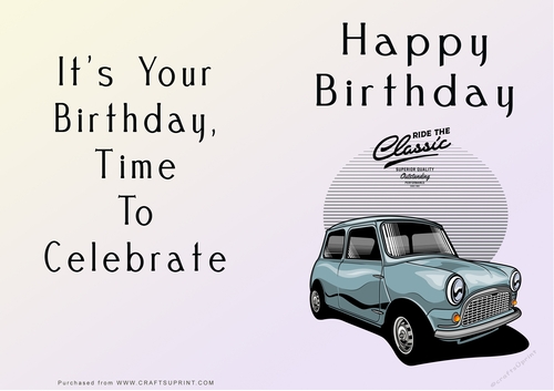 NCJP - Happy Birthday - Motorbikes and Cars