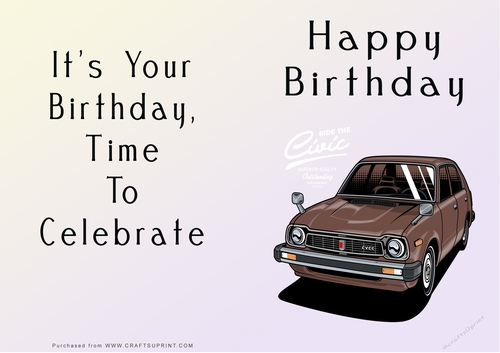 NCJP - Happy Birthday - Motorbikes and Cars